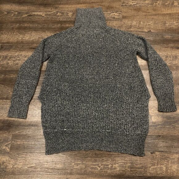 Express Sweater Womens Small Gray Turtleneck Wool Blend Knit Sweatshirt Ladies - Picture 6 of 11